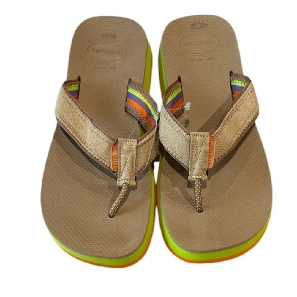 Havaianas Men's Rose Gold Flip Flops size 8 made in Brazil